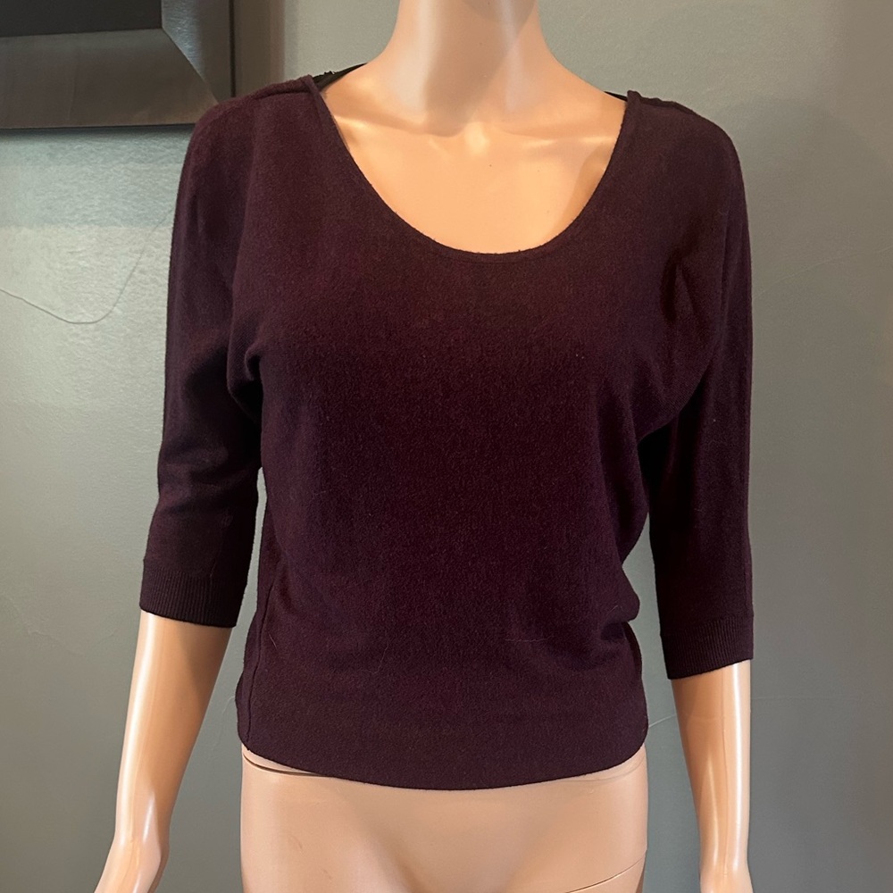 Express Purple Top with Black Lace Back - size XS